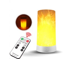 LED vlameffect licht, USB oplaadbare outdoor tafellamp, waterdichte dimbare 4 modi, vlamlamp met zwaartekrachtdetectie-effect IR draadloze afstandsbediening en timer, voor Halloween kamer party
