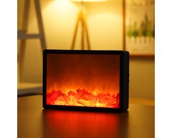 LED-vlamlamp, simuleert een haardvuureffect - geschikt voor binnen- en buitengebruik, kan op een tafel, vensterbank of terras worden geplaatst om een vlammeneffect te creëren (batterijen niet inbegrepen).