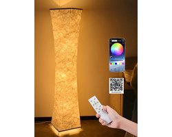 LED Vloerlamp voor Woonkamer en Slaapkamers - Afstandsbediening en Verstelbare Hoek - Moderne Staande Lamp met Dimbare Verlichting - Stijlvol Design - Energiezuinige LED Verlichting - Eenvoudige Montage