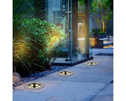 Led Vloerspot - Inbouwspot Buiten - Tuin Verlichten - IP67 Waterdicht - 1 Watt - Geel