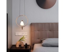 LED Vogel Hanglamp Zwart Goud – Grote Vogel 33cm Design – Ø30cm Hanglamp – 3 Lichtstanden – Geen Lamp Nodig – Eettafel Hanglamp