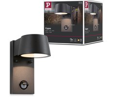 LED-wandarmatuur voor buiten Capea Schemergestuurde bewegingsmelder (IR) IP44 96x165mm 3000K 6W 500lm 230V 98° Antraciet Aluminium