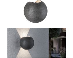 LED-wandarmatuur voor buiten Concrea IP65 160mm 3000K 2x5,5W 2x250lm 230V Schwarzer Sandstein Beton