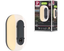 LED-wandarmatuur voor buiten Elunor incl. bewegingsmelder IP65 langwerpig 122x212 mm 2200 - 4000K 18,5W 1445lm 230V Antraciet, Wit Polycarbonaat