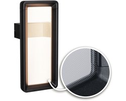 LED-wandarmatuur voor buiten Reana Schemergestuurde bewegingsmelder (HF) IP44 hoekig 176x107mm 3000K 2x3W 2x130lm 230V Antraciet Metaal