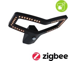 LED-wandarmatuur voor buiten Smart Home Zigbee 3.0 Alara Schemergestuurde bewegingsmelder (IR) IP44 hoekig 375x270 mm 3000 - 2200K 10W 450lm 230V Antraciet Metaal