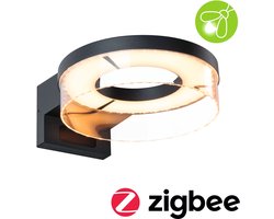LED-wandarmatuur voor buiten Smart Home Zigbee 3.0 Capera Schemergestuurde bewegingsmelder (IR) insectvriendelijk IP44 231 mm Tunable Warm 12,5W 800lm 230V Antraciet Aluminium