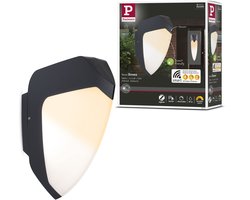 LED-wandarmatuur voor buiten Smart Home Zigbee 3.0 Ikosea insectvriendelijk IP44 50x203mm Tunable Warm 4,4W 350lm 230V Antraciet Kunststof