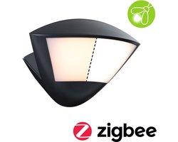 LED-wandarmatuur voor buiten Smart Home Zigbee 3.0 Skyla Schemergestuurde bewegingsmelder (IR) insectvriendelijk IP44 226x164mm Tunable Warm 10W 840lm 230V Antraciet Aluminium