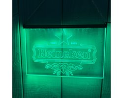 Led Wandbord - Heineken - Met afstandsbediening - 30x20cm