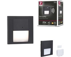 LED-wandinbouwlamp Tsaro hoekig 80x80mm 1W 80lm 230V 2700K Zwart mat