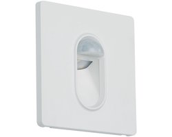 LED-wandinbouwlamp Wall hoekig 78x35mm 1,1W 65lm 230V 2700K Wit