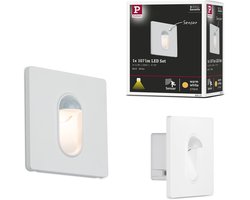 LED-wandinbouwlamp Wall hoekig 78x78 mm 1,1W 65lm 230V 2700K Wit