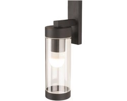 LED Wandlamp buiten | E27 fitting | Zwart | Aluminium en Glas | IP44 - SONNY