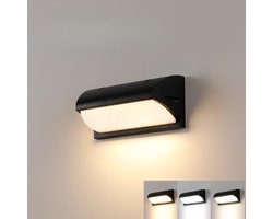 LED-wandlamp - Buitenwandlamp - Waterdichte buitenwandlamp - Aluminium wandlamp - Geschikt voor binnen- en buitengebruik - Ideaal voor balkons, terrassen, schuttingen en binnenplaatsen - 26*10*13 cm