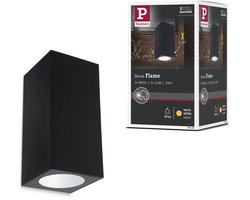 LED-wandlamp Flame IP44 hoekig 58x128 mm 3000K 2x3,5W 2x260lm 230V 75° Antraciet Aluminium