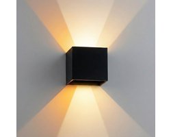 LED Wandlamp | Kubus | Binnen/buiten | DIMBAAR | Zwart | Lichtkleur instelbaar | Incl. Lichtbron | 6W