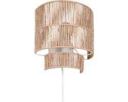 LED Wandlamp - Torna Silen - 1 Lichtpunt tot 25 Watt - E27-fitting - Flexconnect Ready - IP20 - Bruin - Papier Garen
