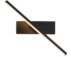 LED-wandlamp voor binnen - Bedlamp - Wandlamp voor de slaapkamer - Draaibare wandlamp - Verstelbare hoek - Warm licht -monochromatisch licht- Geschikt voor slaapkamers, nachtkastjes, studeerkamers, woonkamers en woonaccessoires - Zwart