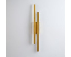 LED-wandlamp voor de slaapkamer - Wandlamp naast het bed - Lampenkap van acryl - Binnenverlichting compatibel met lampen in de woonkamer en hal - Eenvoudige stijl - Wit licht - Geschikt voor slaapkamer, hal, woonkamer, studeerkamer - Goud