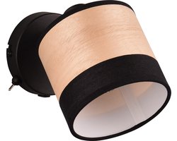 LED Wandlamp - Wandverlichting - Torna Lazo - E14 Fitting - Rond - Mat Zwart - Metaal