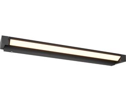 LED Wandlamp - Wandverlichting - Trion Fabio XL - 15.5W - Aanpasbare Kleur - Touchdimmer - Mat Zwart - Aluminium