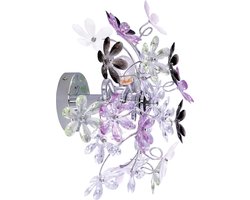 LED Wandlamp - Wandverlichting - Trion Flowy - E14 Fitting - Rond - Glans Chroom - Aluminium