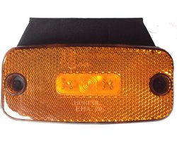 led zijmarkeringslamp met houder universeel oranje 3x led - contourlamp - led zijlamp - breedtelamp