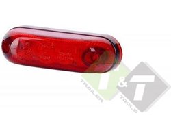 led zijmarkeringslamp universeel rood 3x led - contourlamp - zij lamp - led breedtelamp