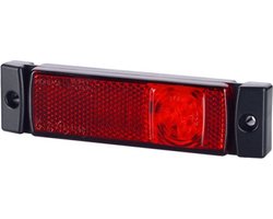 led zijmarkeringslamp universeel rood 3x led - led contourlamp - zij lamp - led breedtelamp