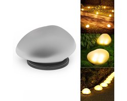 LED-zonnelamp in de vorm van een gans, verwarmde stenen lamp, decoratieve keramische stenen lamp Geschikt voor buiten, draadloze schemer- en zonsopgangverlichting, waterdichte tuinverlichting