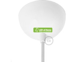 LEDatHOME - Halve-bol gespoten metalen plafondkap - Wit