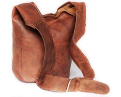 Leder Vintage Casual Hobotas ‘Andalucia’ Damestas Handgemaakt van TERRACOTTA echt leer