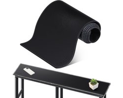 Lederen Consoletafelhoes voor Smalle Tafel, Afdekking voor Banktafels en TV-meubels, Zwart (120 x 15 cm)