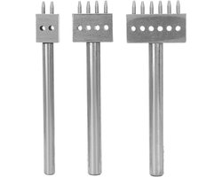 Lederen Hole Punch Gereedschap Snijsteek Portemonnee Riem Afstand Punch Tool - 3 Stuks - DIY Craft Ponsen Set met 6mm Pitch .