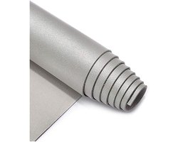 Lederen lakens katoen achterkant voor lederen oorbel en bogen maken, ambachten DIY kunstleer bekleding stof materia voor lederen bogen en oorbellen maken-zilver 62 # 1.38 × 0.5 m