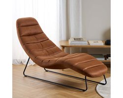 Lederlook Chaise Longue Mira Cognac