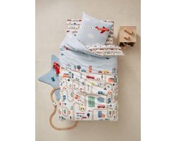 Ledikant baby kinder dekbedje met auto's 100 x 135 cm