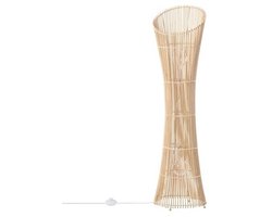 LEDKIA LIGHTING - Standing Bamboo Lamp Marady | Natural Design | Suitable for 2x E27 LED Lamps | For Dining Room, Bedroom, Living Room | Floor Lamps, Natural