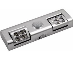 Ledlamp met bewegingsmelder Zilvergrijs