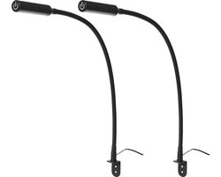 Ledlife Bed Leeslampjes met Dimfunctie - Set van 2 - Mat Zwart
