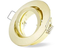 Ledmaxx Inbouwspot rond goud kantelbaar bajonetsluiting voor GU10 | zaagmaat 68mm | GU10 | Max 1x50W exclusief