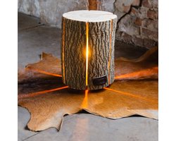 LEDR Wood Light - Ash Wood M - bijzettafel met sfeerlicht - robuust 100% hout - 30x20cm