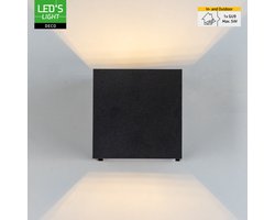 LED’S LIGHT DECO Buitenlamp zonder Lichtbron - Verstelbare Kappen - 1x G9 Fitting - Waterdicht IP65 Wandarmatuur - Tuinverlichting Gevel - Voor Binnen en Buiten - Zwart