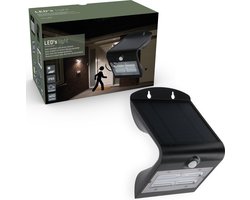 LED's Light LED Buitenlamp op zonne-energie met bewegingssensor - IP65 - Zwart