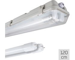 LED's Light LED TL dubbel armatuur 120 cm - Compleet met 2 LED TL buizen 120 cm - 3600 lm