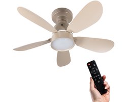 LED's Light Plafondventilator met lamp Taupe 25W 2600lm 2200K/6500K