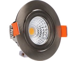 LED's Light Pro LED Inbouwspot plafond zilver - Ø 68mm - Kantelbaar - Dimbaar - Waterstendig