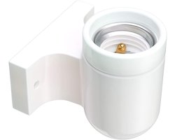 ledscom.de Wandlamp FEL, porselein, wit glanzend, hoekig, 1x E27 max. 300W