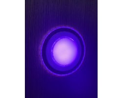 Ledspot transparant - rond inbouwpaneel - 5W - instelbaar in 3 lichtkleuren warm wit, neutraal wit en blauw - dowlighter - inbouwmaat 76 mm.